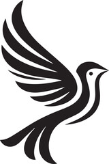 Minimalist black and white bird vector design perfect for logos, illustrations, and creative projects. Clean lines and simple design make it versatile for various digital and print applications.