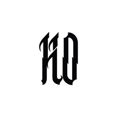 HO monogram logo design letter text name symbol monochrome logotype alphabet character simple logo