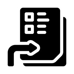 Two Documents with Arrows glyph icon