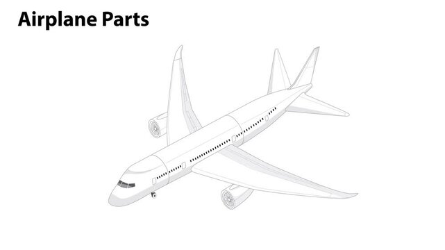 Airplane Parts Exploded View Animation