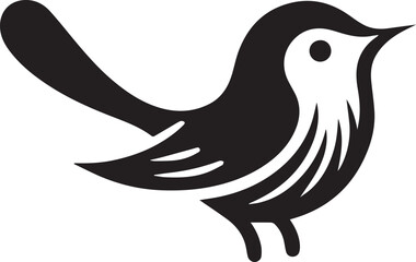 Minimalist black and white bird vector design perfect for logos, illustrations, and creative projects. Clean lines and simple design make it versatile for various digital and print applications.