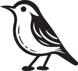 Minimalist black and white bird vector design perfect for logos, illustrations, and creative projects. Clean lines and simple design make it versatile for various digital and print applications.