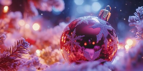 Fototapeta premium Christmas ornament close-up