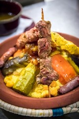 Traditional food in  Marrakesh, Morocco