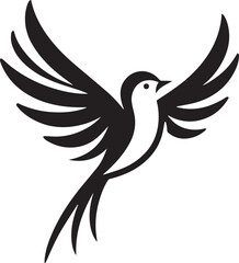 Minimalist black and white bird vector design perfect for logos, illustrations, and creative projects. Clean lines and simple design make it versatile for various digital and print applications.