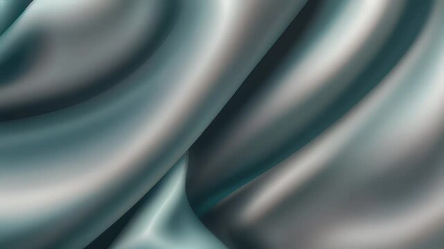 Satine Flow, Artistic Depiction of Light Gray Satine Waving In a Wind, Loopable Morphing Infinite Animation