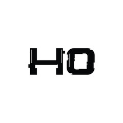 HO monogram logo design letter text name symbol monochrome logotype alphabet character simple logo