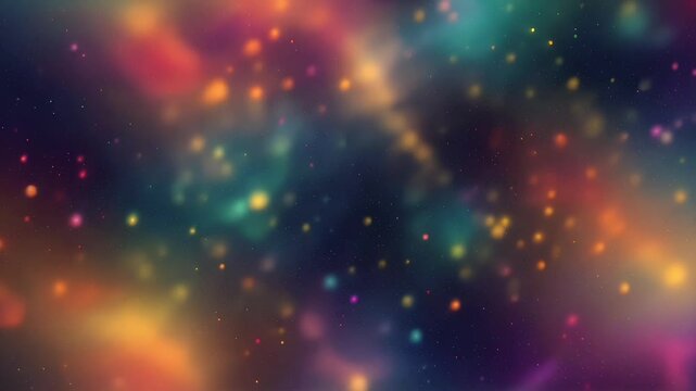 Pastel Colored Morphing Particles with Blur and Focus Keyframes, Loopable Morphing Infinite Animation