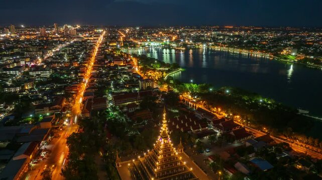 Khon Kaen's Nighttime Cityscapes