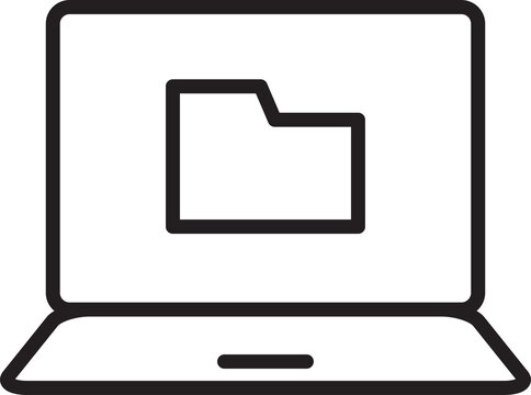 recommend clip art: Laptop and Folder Icon Line Art
                    