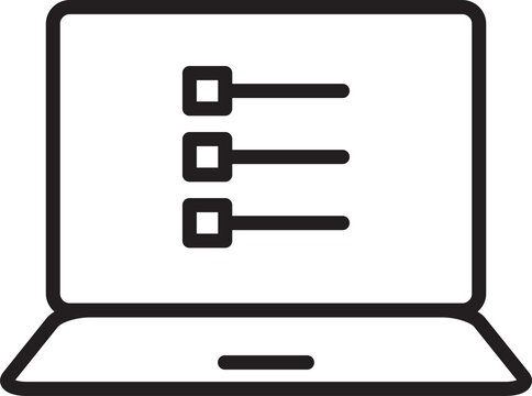 recommend clip art: Laptop and List Icon Line Art
                    