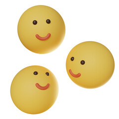Smiling face emoticon 3D graphics
