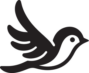 Minimalist black and white bird vector design perfect for logos, illustrations, and creative projects. Clean lines and simple design make it versatile for various digital and print applications.