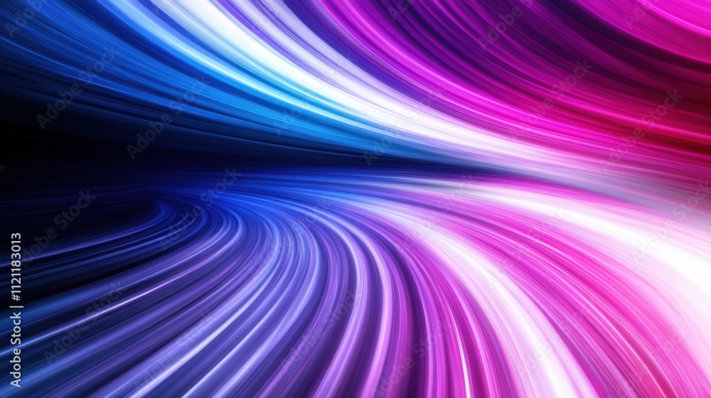 Poster Abstract Colorful Wave Patterns with Light Trails in Motion
