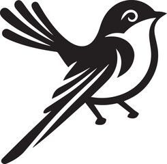 Minimalist black and white bird vector design perfect for logos, illustrations, and creative projects. Clean lines and simple design make it versatile for various digital and print applications.