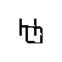 HO monogram logo design letter text name symbol monochrome logotype alphabet character simple logo