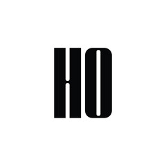 HO monogram logo design letter text name symbol monochrome logotype alphabet character simple logo