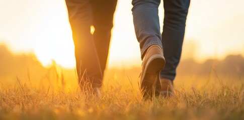 Elderly couple enjoying a walk, embracing personalized care in managing diabetes together.