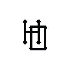 HO monogram logo design letter text name symbol monochrome logotype alphabet character simple logo