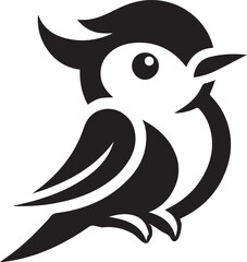 Minimalist black and white bird vector design perfect for logos, illustrations, and creative projects. Clean lines and simple design make it versatile for various digital and print applications.