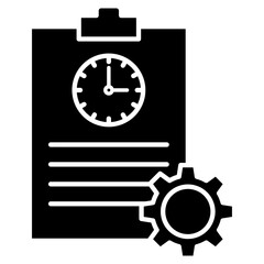 time management icon element for design