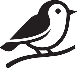 Minimalist black and white bird vector design perfect for logos, illustrations, and creative projects. Clean lines and simple design make it versatile for various digital and print applications.