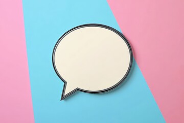 Speech Bubble Text Box 3D Illustration colourful background