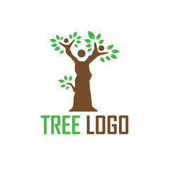 Obraz premium Creative and Elegant Abstract Minimalistic Tree Logo Design Vector for any Brand Company