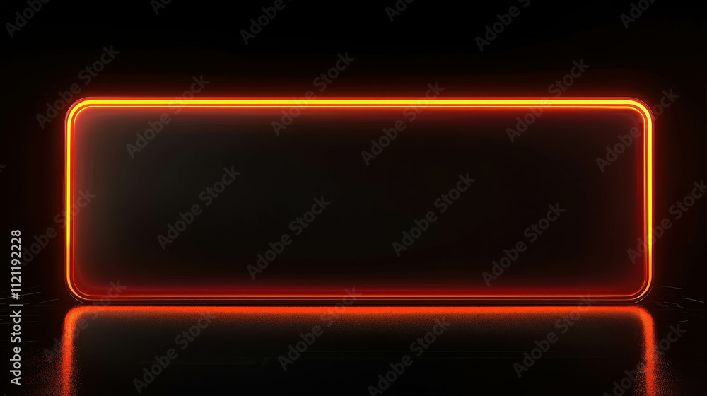 Aufkleber neon light frame on dark background for modern design and creative concepts