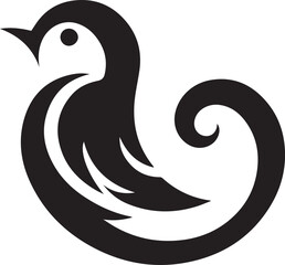 Minimalist black and white bird vector design perfect for logos, illustrations, and creative projects. Clean lines and simple design make it versatile for various digital and print applications.
