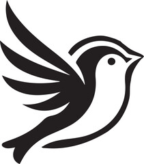 Minimalist black and white bird vector design perfect for logos, illustrations, and creative projects. Clean lines and simple design make it versatile for various digital and print applications.