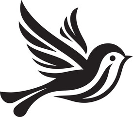 Minimalist black and white bird vector design perfect for logos, illustrations, and creative projects. Clean lines and simple design make it versatile for various digital and print applications.