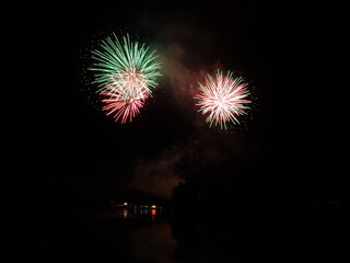 fireworks over the river
