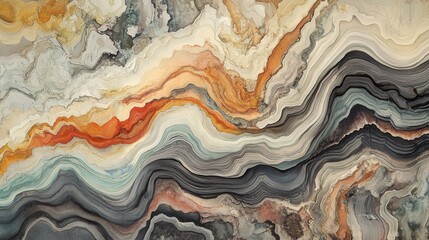 Watercolor stains on the board form an intricate pattern, with layers of overlapping colors creating a visual texture.
