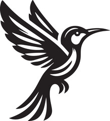 Minimalist black and white bird vector design perfect for logos, illustrations, and creative projects. Clean lines and simple design make it versatile for various digital and print applications.