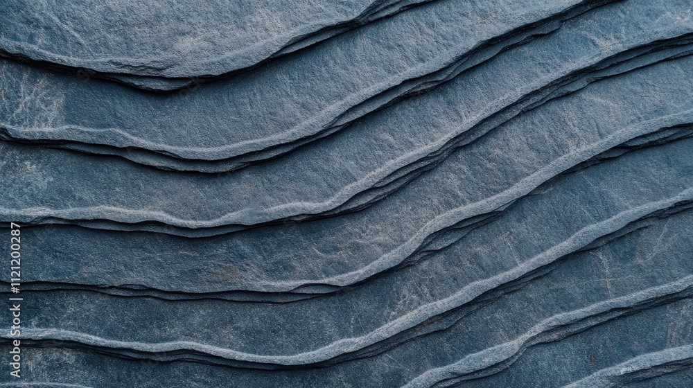 Poster textured slate rock layers with unique wavy patterns and tones