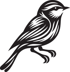 Minimalist black and white bird vector design perfect for logos, illustrations, and creative projects. Clean lines and simple design make it versatile for various digital and print applications.