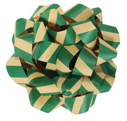 Paper ribbon present gift bow tie knot for Christmas decorative gifts decoration isolated on white background. 