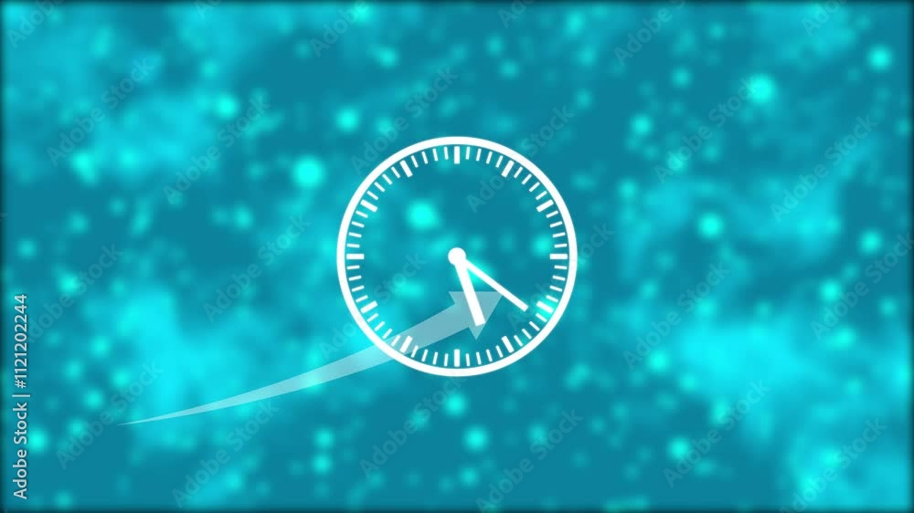 Poster classic alarm clock on business chart background.clock and arrow up sign.business time concept ideas