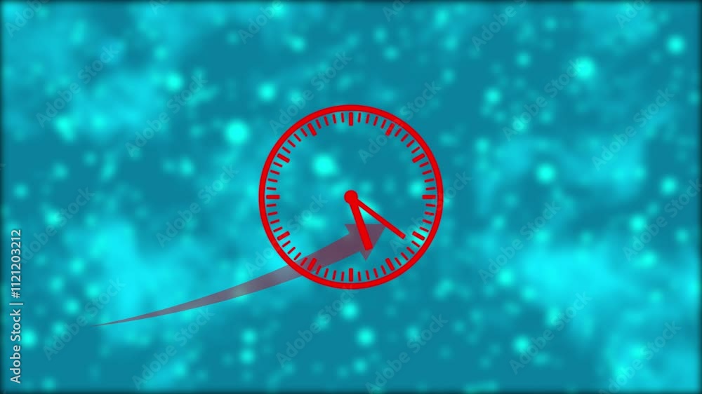Poster classic alarm clock on business chart background.clock and arrow up sign.business time concept ideas