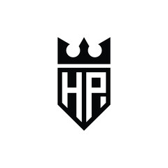 HP monogram logo design letter text name symbol monochrome logotype alphabet character simple logo