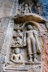 Esquisite Architecture at Ajanta caves near Aurangabad India. These are 30 rock-cut Buddhist cave monuments dating from the second century BCE to about 480 CE.