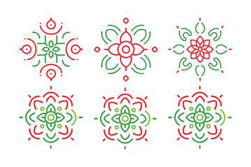 traditional and multi colored mandala design