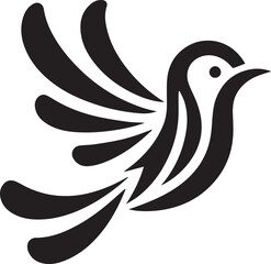 Minimalist black and white bird vector design perfect for logos, illustrations, and creative projects. Clean lines and simple design make it versatile for various digital and print applications.