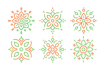traditional and multi colored mandala design