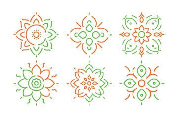 traditional and multi colored mandala design