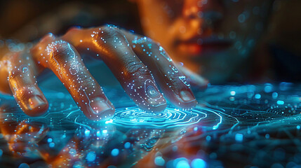 Futuristic Biometric Security Check