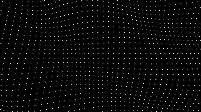 Abstract  halftone wave flow animation,white grid dots use for overlay