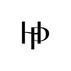 HP monogram logo design letter text name symbol monochrome logotype alphabet character simple logo