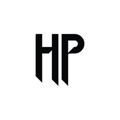 HP monogram logo design letter text name symbol monochrome logotype alphabet character simple logo